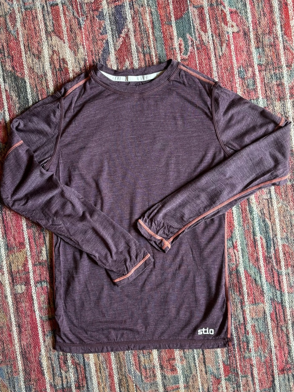 Stio Kids Large (12y) Merino Blend Purple Long Sleeve Baselayer Top